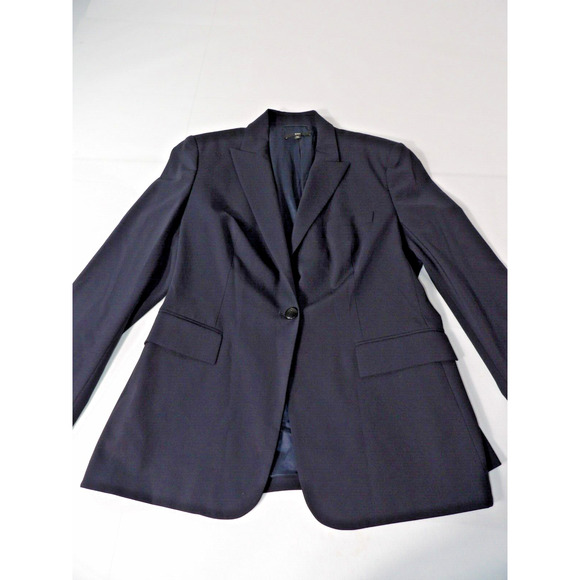 Hugo Boss Blazer Juicy6 Wool Womens 14 Navy Blue Career Office Professional - Picture 8 of 15
